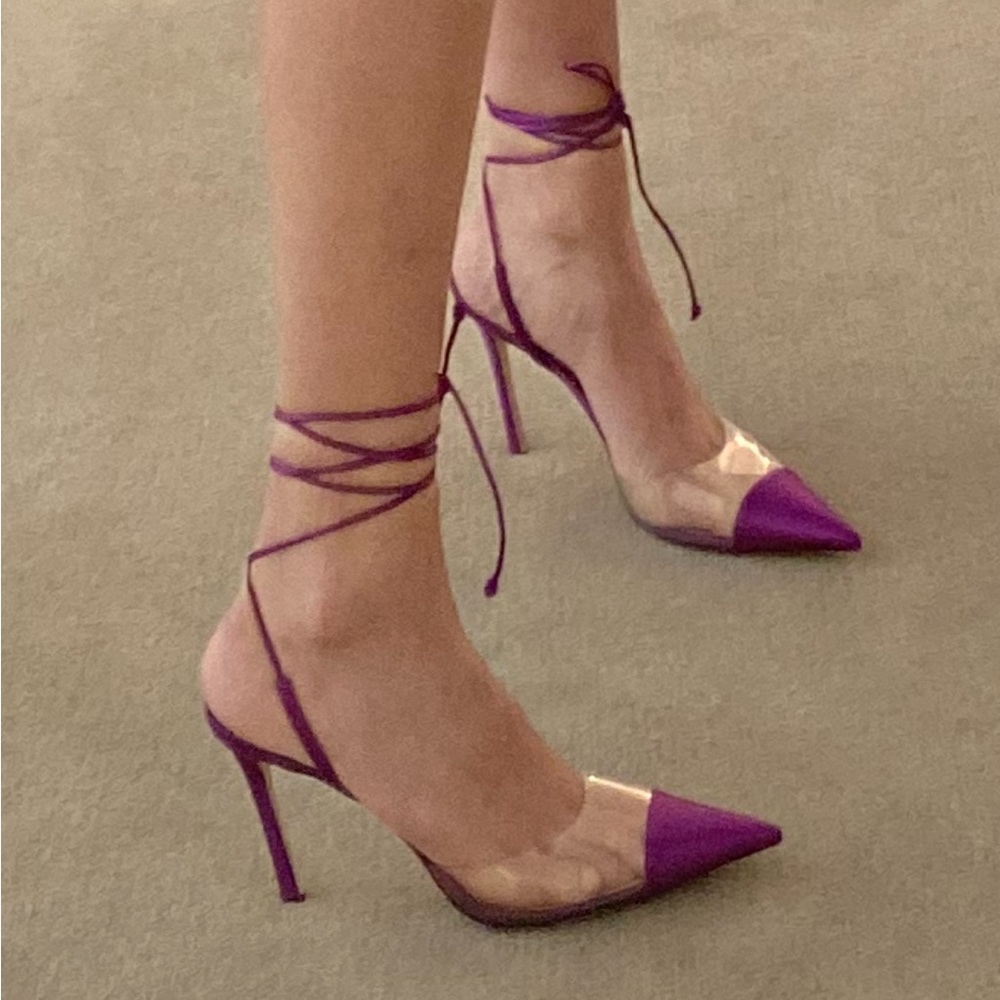 Jimmy Choo Purple Farley 95 Heels 38.5